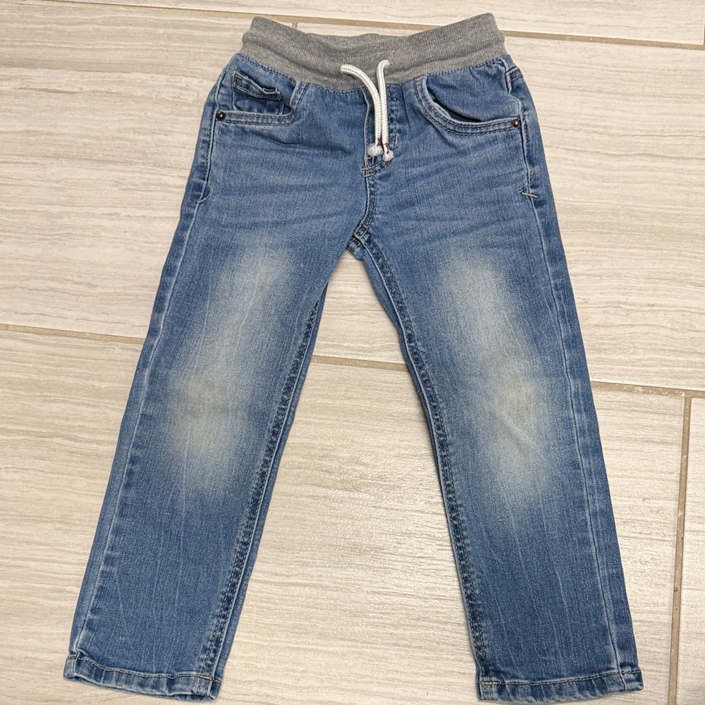 Boys Cat & Jack Blue Jeans with Drawstring Waist